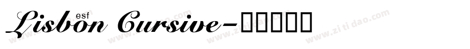 Lisbon Cursive字体转换